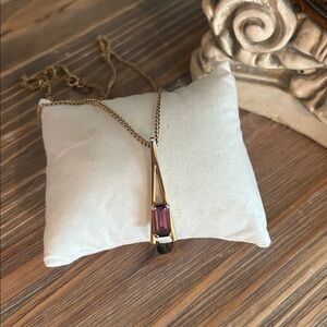 Avon Necklace with Purple Gemstone